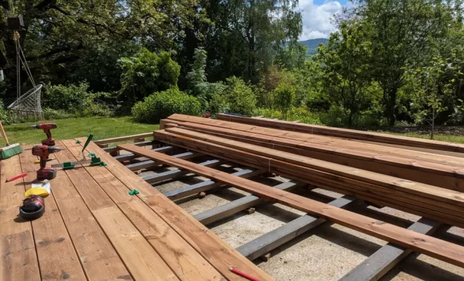 Création d'une terrasse en bois à Ambérieu-en-Bugey, Ambérieu-en-Bugey, Bugey Menuiserie et Rénovation